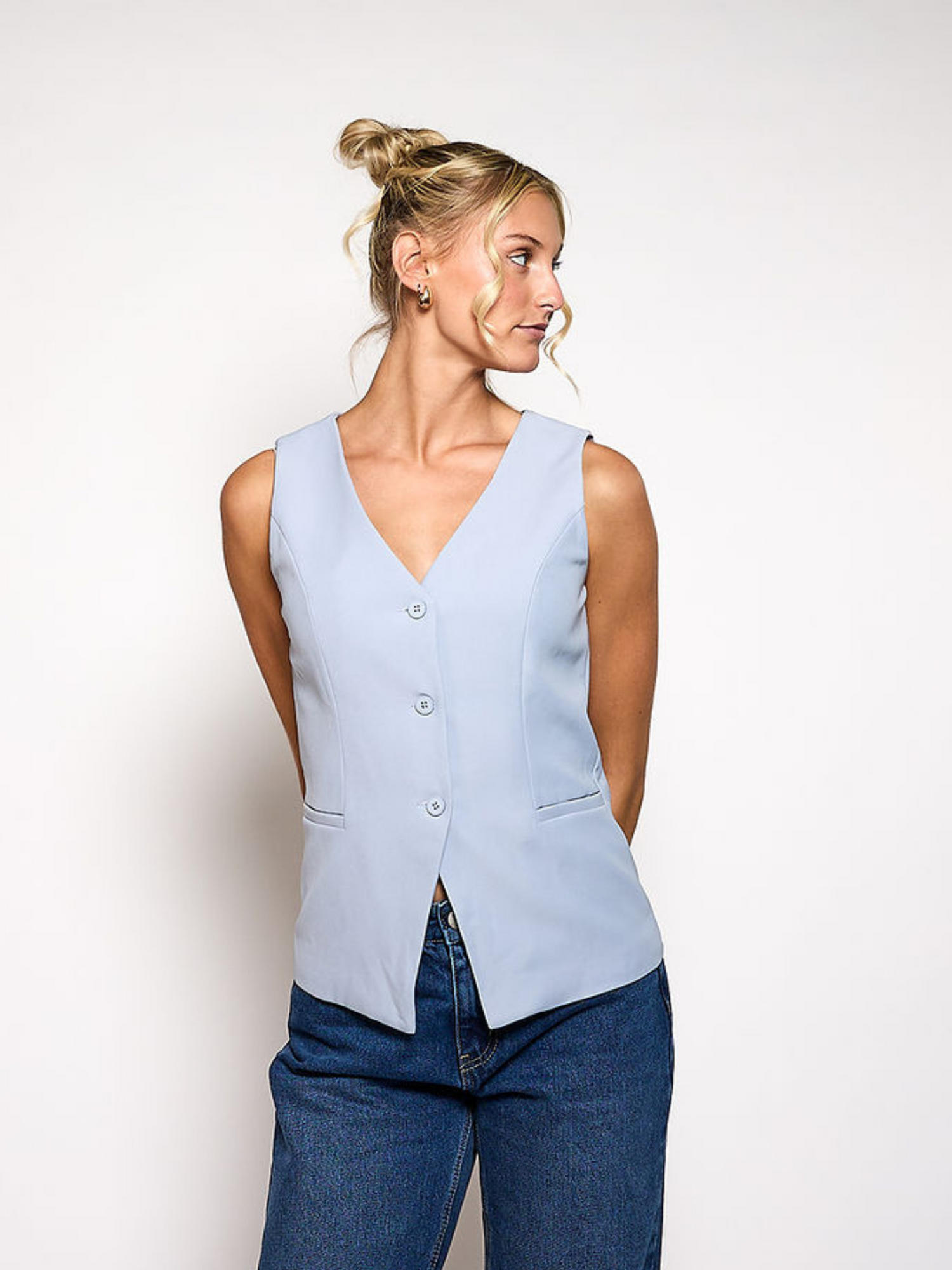 Nova gilet | Lichtblauw | Tall