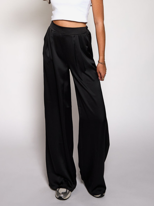 Gigi Satin pants | Tall | Zwart