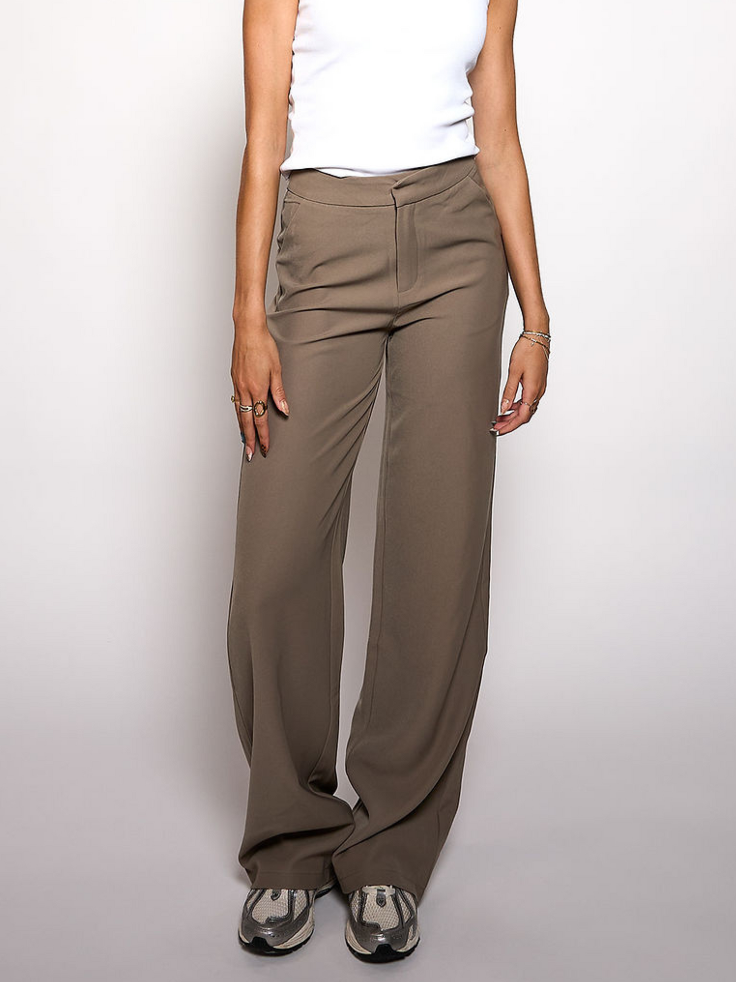 Nova | Wide leg pantalon | Taupe | Tall