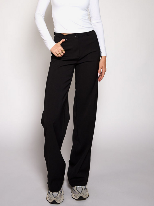 Jula wide leg pantalon | Zwart | Tall