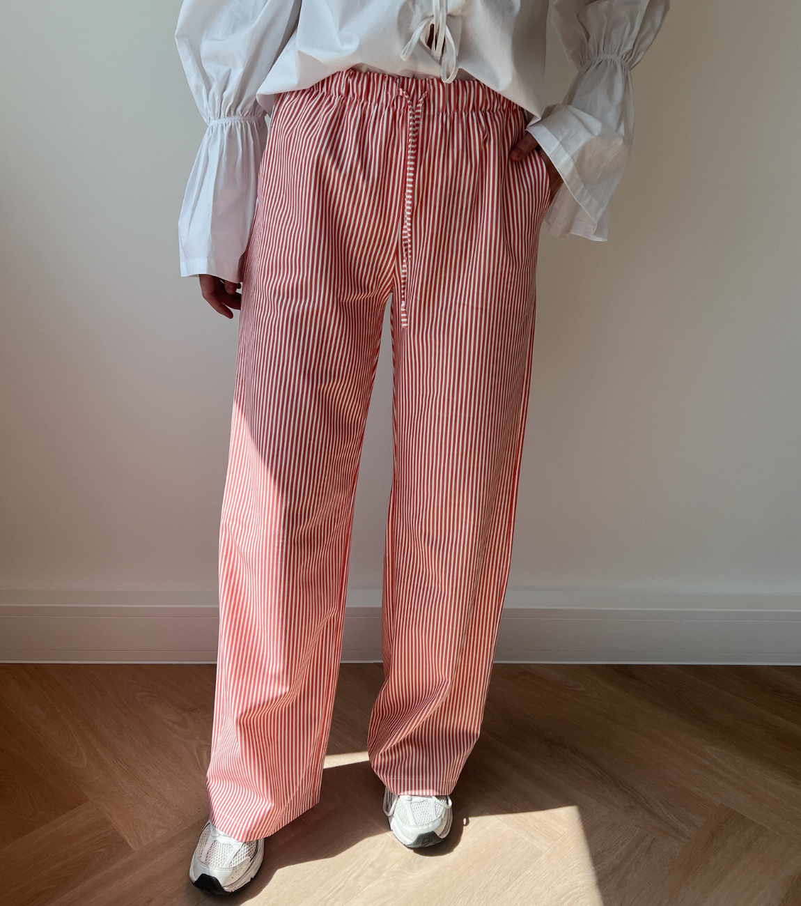 Lize pants | Rood gestreept | Tall