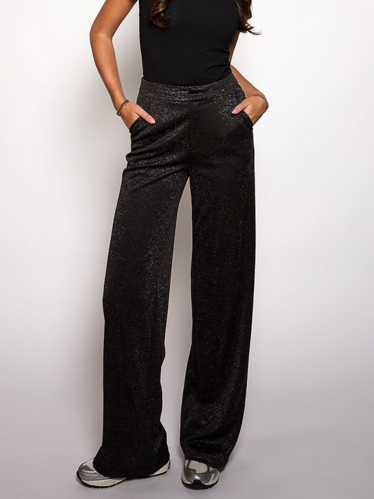 Nova Glitter Pantalon | Zwart | Tall