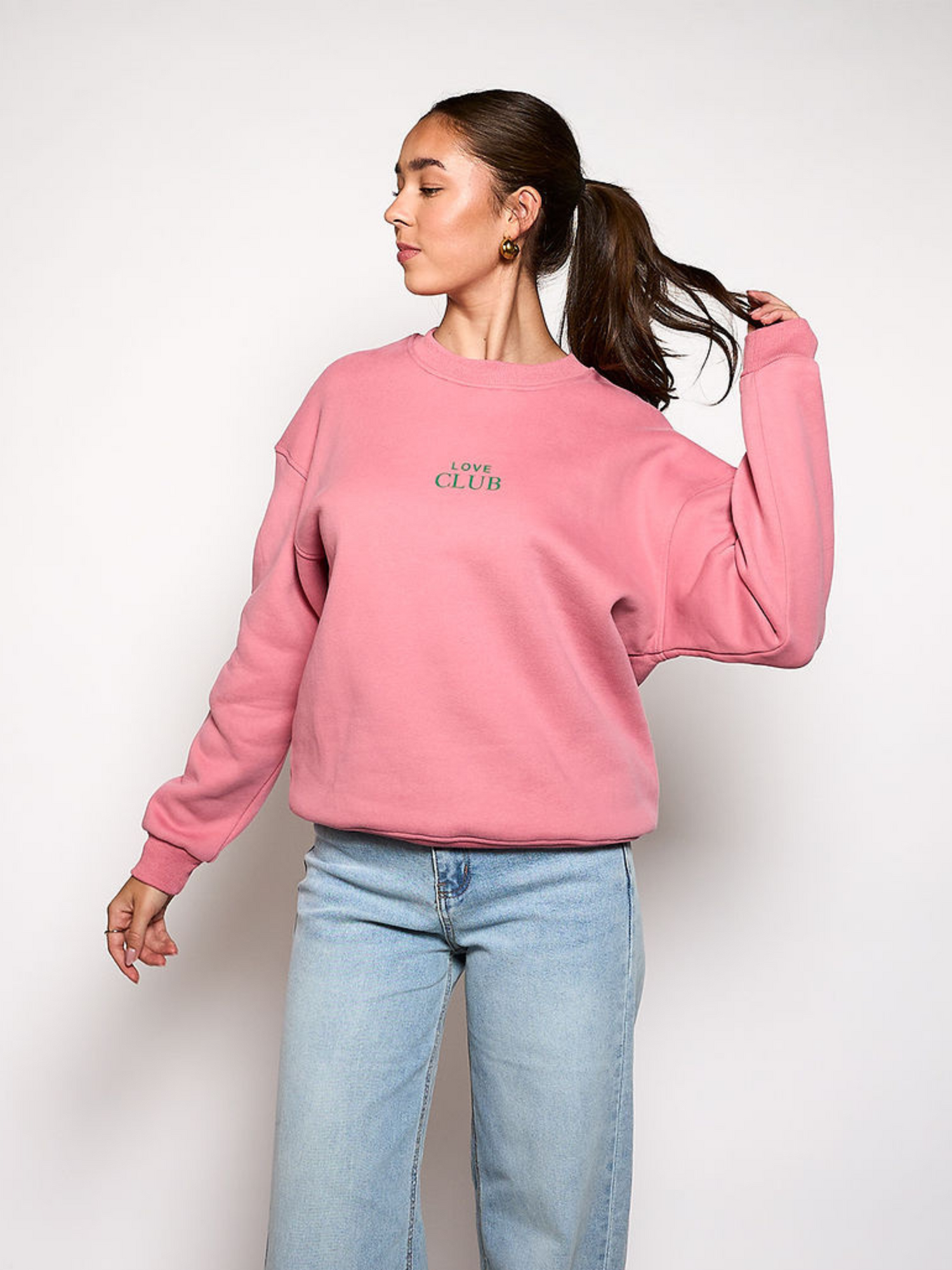 Sweater Love Club | Roze met groen | Tall