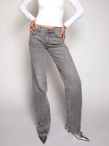 Lola Low/Mid Waist Jeans| Grey | Tall