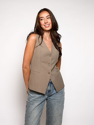 Nova gilet | Taupe | Tall