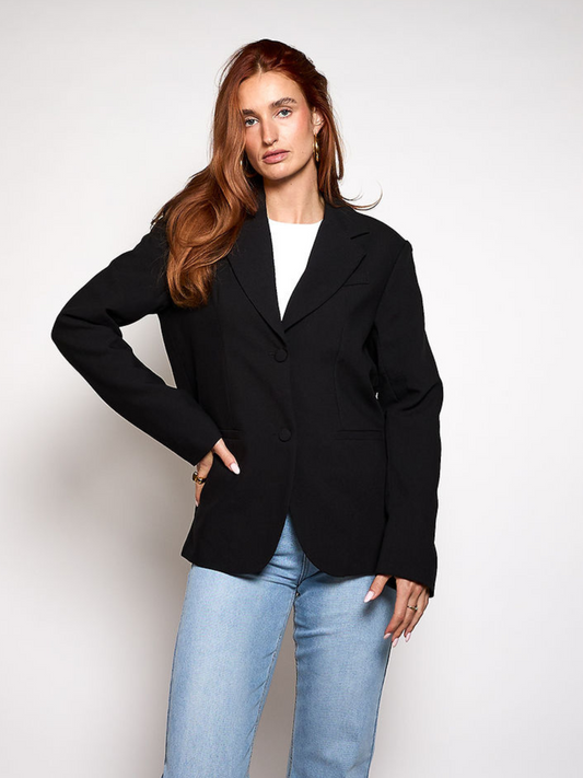 Nova oversized blazer | Zwart | Tall