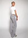 Lizza Straight Leg Jeans | Light grey | Stretch | Tall