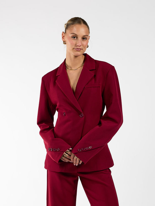 Lily getailleerde blazer | Bordeaux | Tall