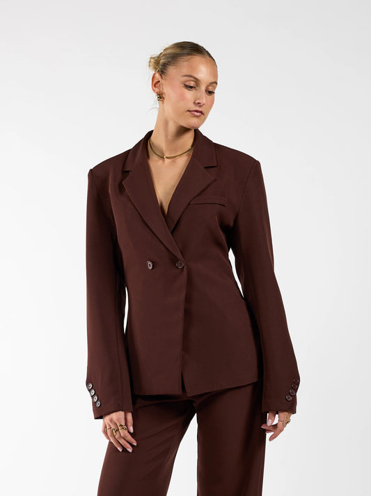 Lily getailleerde blazer | Bruin | Tall