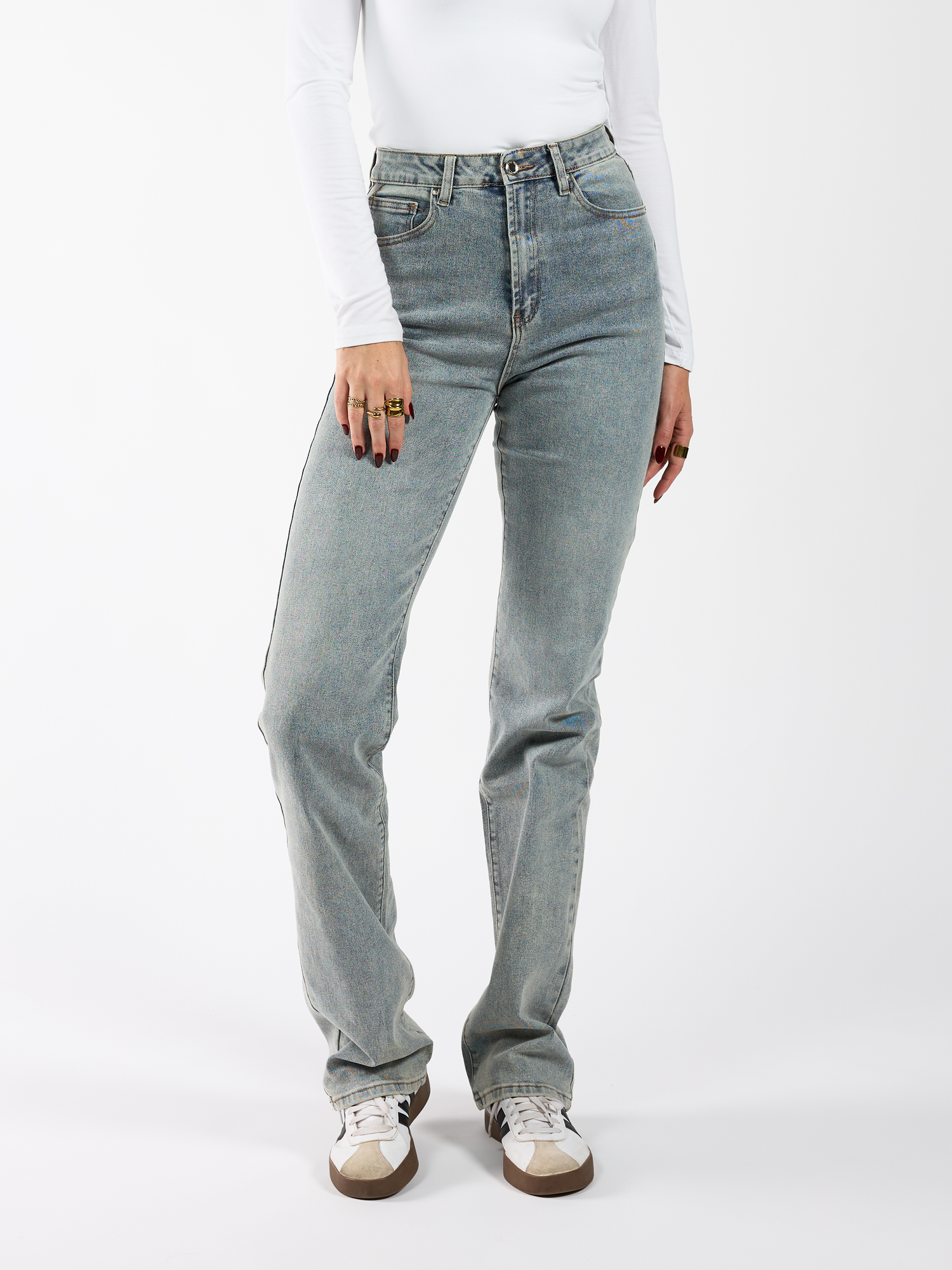 Livia Straight Leg Jeans | Washed Blue | Stretch | Tall