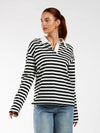 Lucy Polo | Gestreept zwart wit | Tall