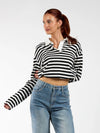 Lucy Polo | Gestreept zwart wit | Tall