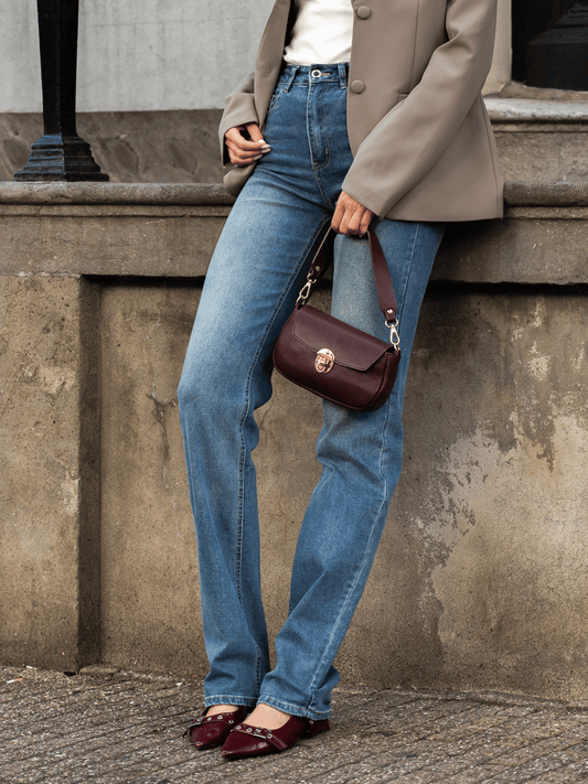 Lizza Straight Leg Jeans | Ocean blue | Stretch | Tall