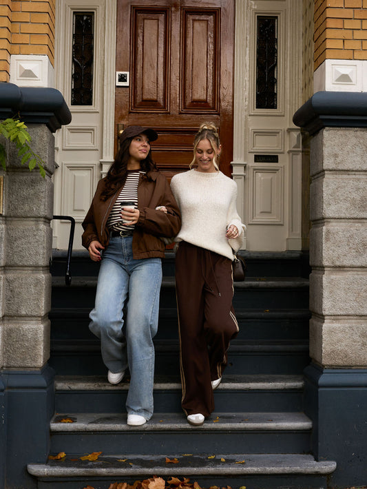 Izzy pants | Bruin met streep | Tall