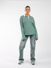 Lucy Polo | Gestreept groen wit | Tall