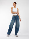 Rae Balloon Jeans | Mid-waist | Ocean blue | Tall