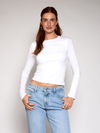 Lexie long sleeve top | Tall | Wit