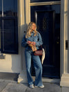Indy | Mid Waist Wide Leg Jeans | Blauw | Stretch | Tall