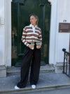 Maya Polo | Gestreept wit bordeaux | Tall