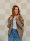 Khloé Zipper Hoodie | Sage | Tall
