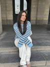 Vive Vest | Blauw Bruin gestreept | Tall