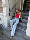 Alix | Balloon Jeans | Mid-waist | Light blue | Stretch | Tall