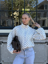 Ava Polka Dot Jacket | White | Tall