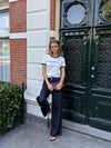 Saint-Tropez top | White with navy | Tall