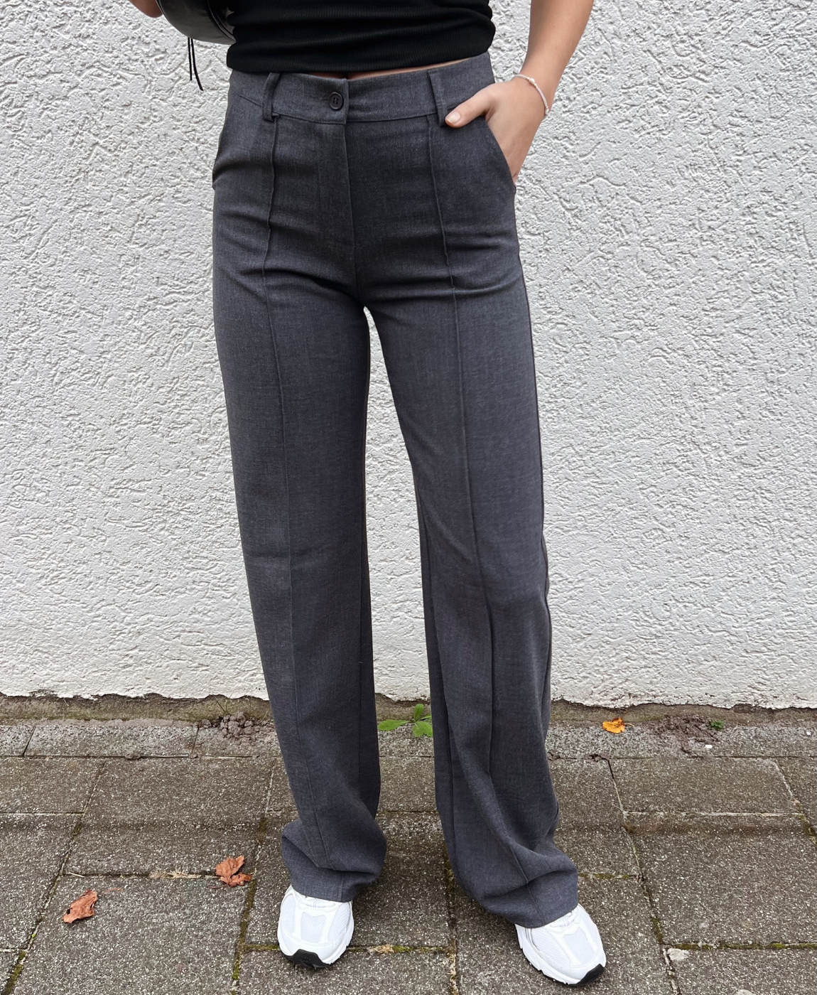 Marley | Wide leg pantalon | Dark Grey | Tall