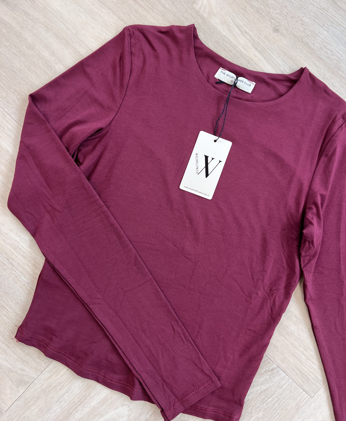 Lizzy long sleeve top | Tall | Bordeaux