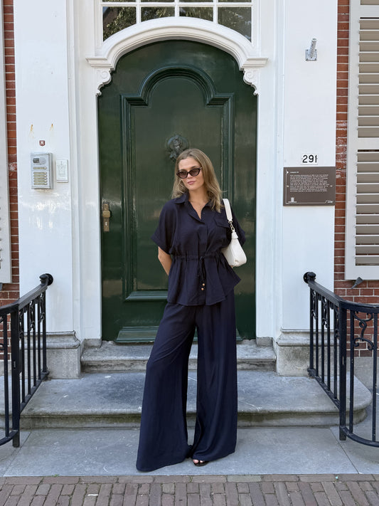 Steph | Wide leg pants | Navy | Tall