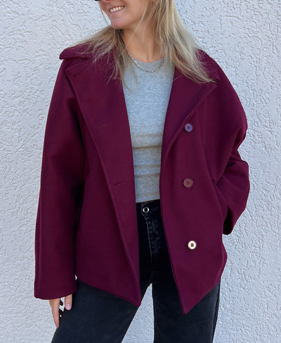 Jasmin oversized jacket | Bordeaux | Tall