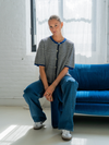 Maddy Wide Leg Jeans | Dark blue | Stretch | Tall