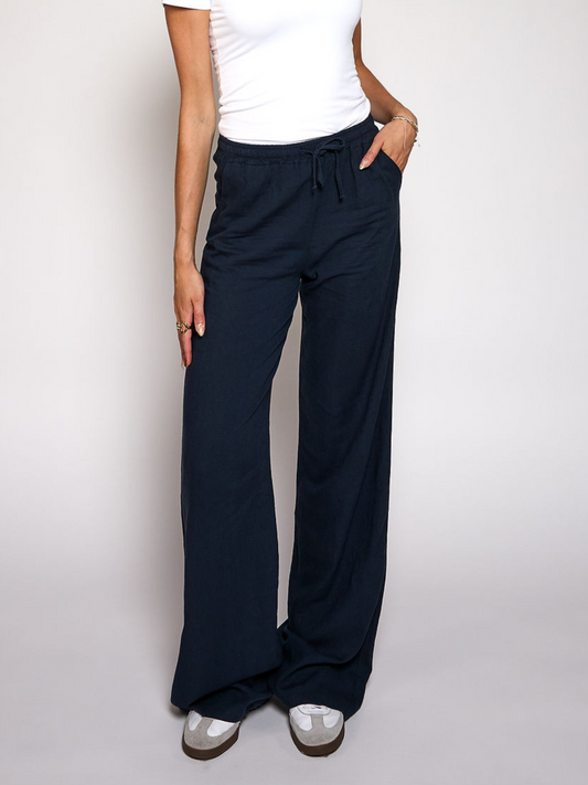 Lauren pants | Linnen | Navy | Tall