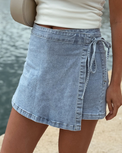 Nina | Denim Skort | Tall