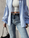 Eline belt black | gold buckle