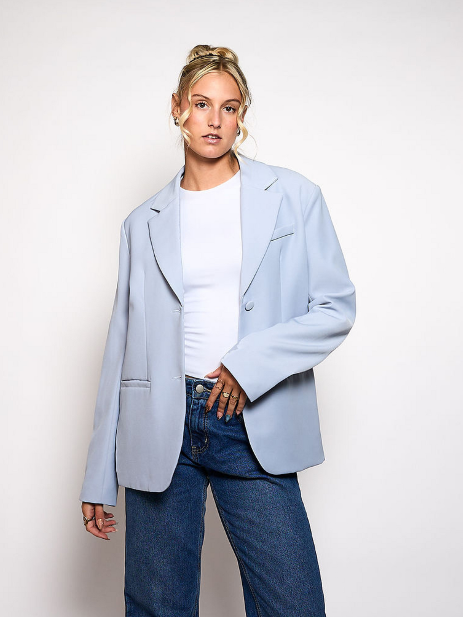 Nova oversized blazer | Lichtblauw | Tall