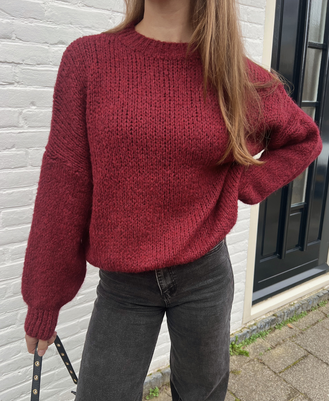 Lulu | Knitted sweater | Bordeaux