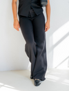Nova | Wide leg pantalon | Zwart | Tall