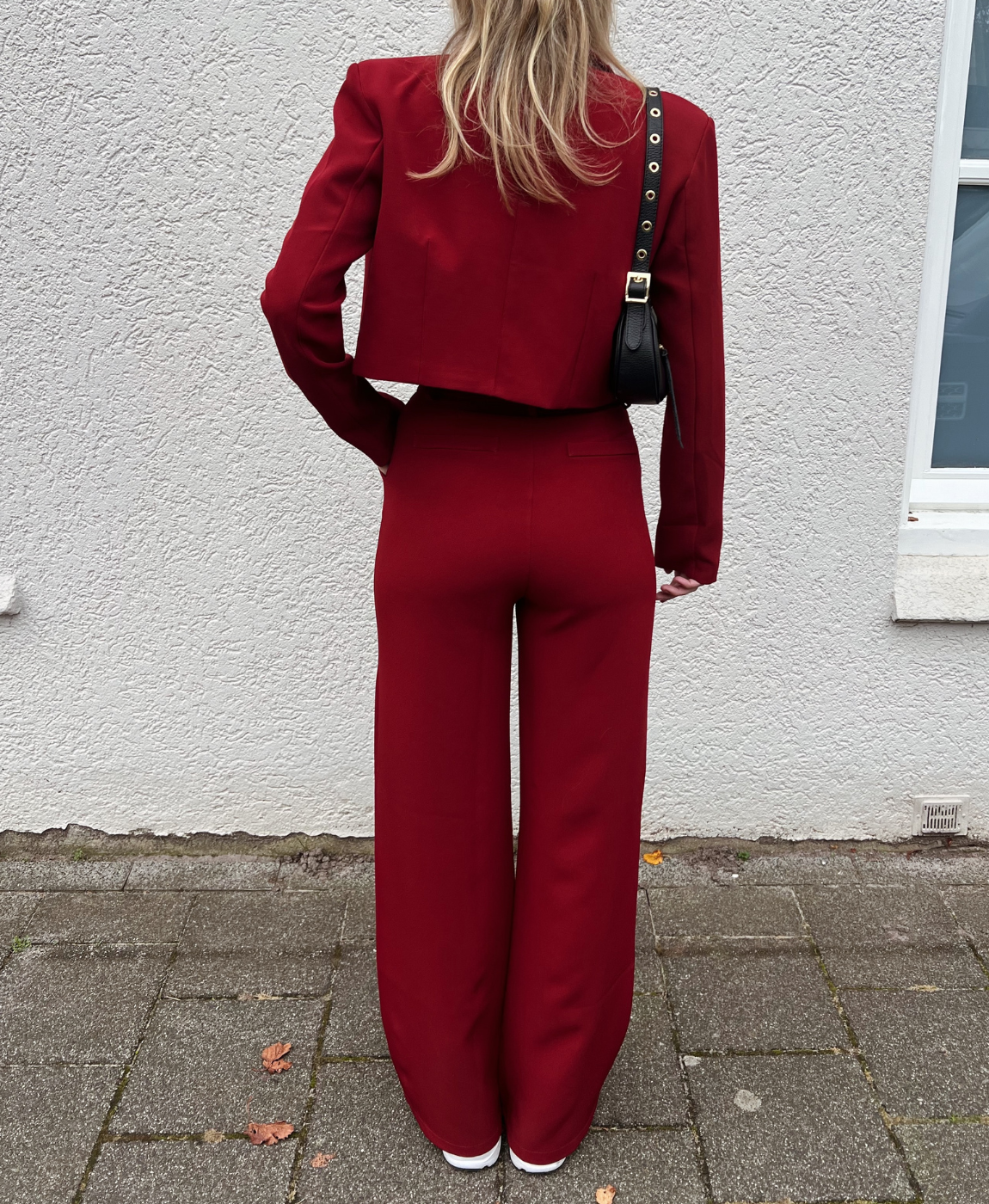 Leila Cropped Blazer | Bordeaux | Tall