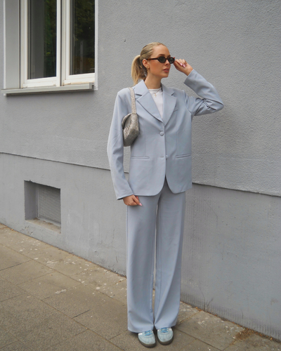 Nova | Wide leg pantalon | Lichtblauw | Tall