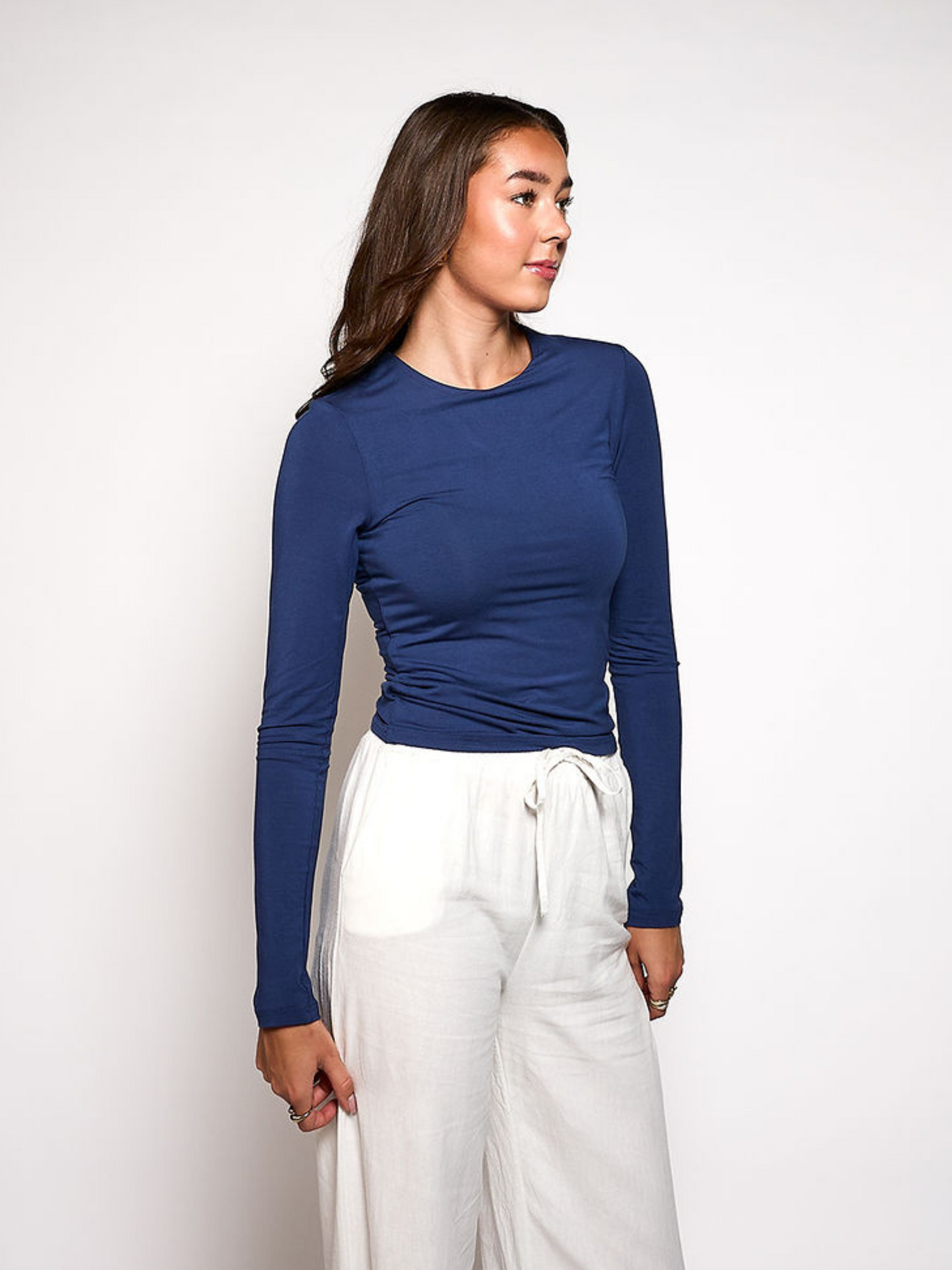 Lexie long sleeve top | Tall | Navy
