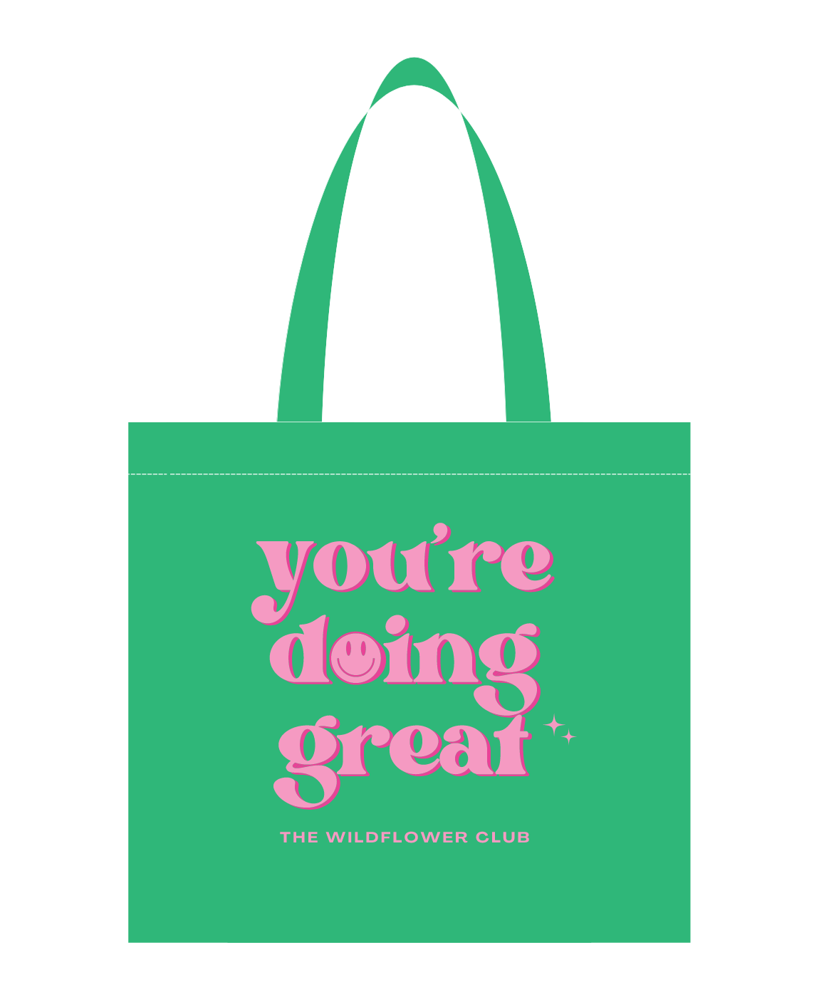 Canvas tas | Groen | The Wildflower Club