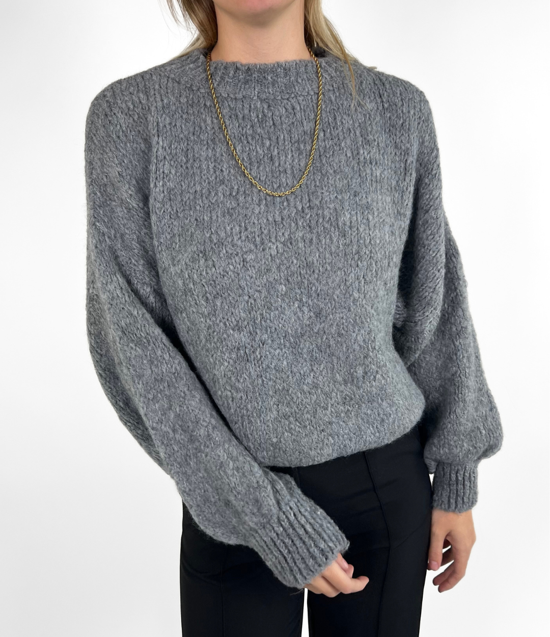 Knitted sweater June | Dark grey