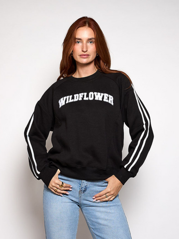Wildflower Sweater | Zwart met wit | Tall