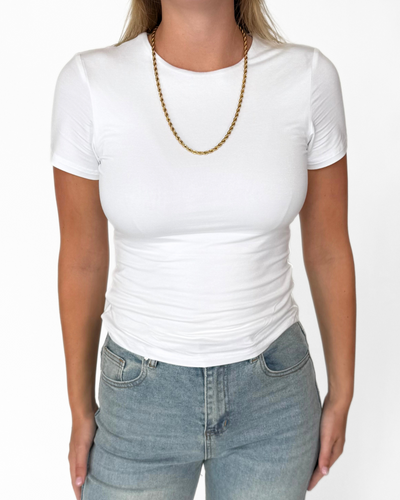 Lexie short sleeve top | Tall | White