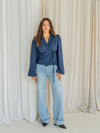Sassy | Super Wide Leg Jeans | Stretch | Blauw | Tall