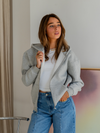 Khloé Zipper Hoodie | Grijs | Tall