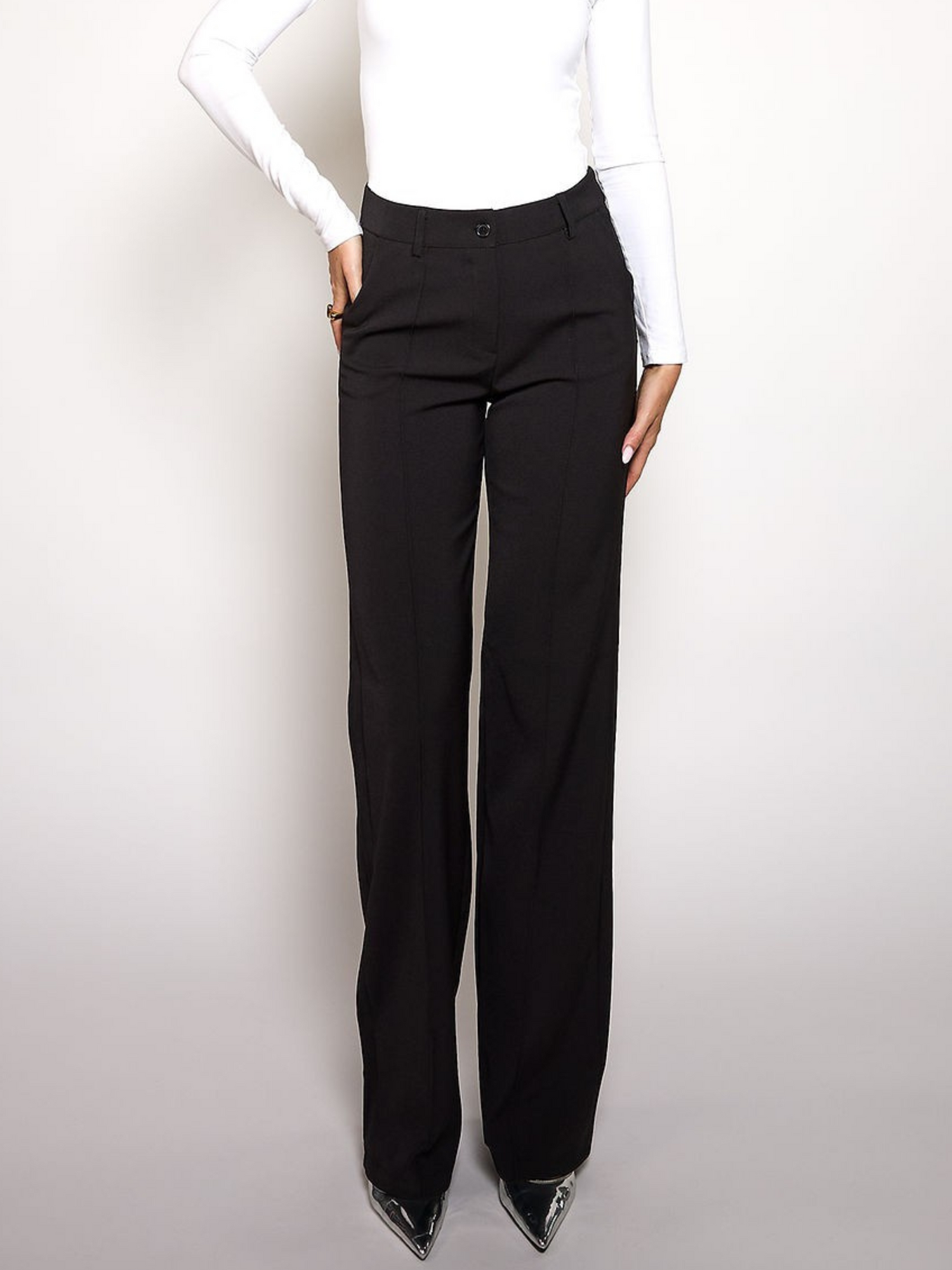 Marley | Wide leg pantalon | Zwart | Tall