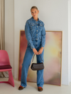 Zoë Denim Jumpsuit | Straight leg | Stretch | Donkerblauw | Tall